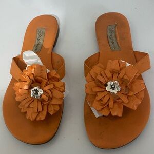 Vintage Brighton Resort Shoes, size 8, orange
